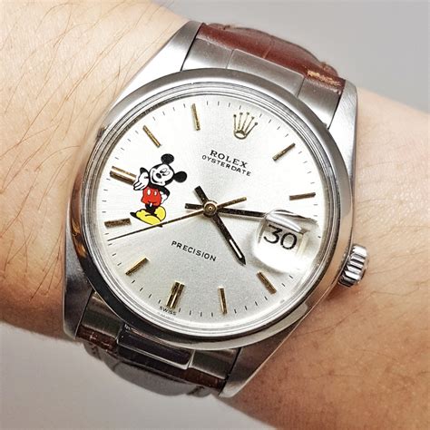 mickey mouse watch rolex|rolex oysterdate precision 6694 vintage.